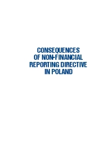 Consequences of non-financial reporting directive in Poland