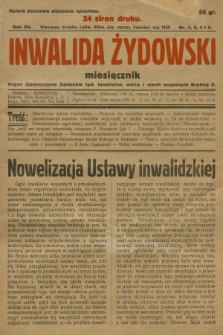 Inwalida żydowski : organ Zjednoczenia Związków Żyd. Inwalidów, Wdów i Sierot Wojennych Rzplitej P. R. 7, 1930, nr 2