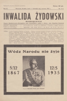 Inwalida żydowski : organ Zjednoczenia Związków Żyd. Inwalidów, Wdów i Sierot Wojennych Rzplitej P. R. 11, 1935, nr 4