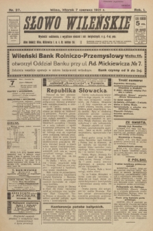 Słowo Wileńskie. R. 1, 1921, nr 27