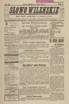 Słowo Wileńskie. R. 1, 1921, nr 48