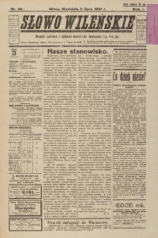 Słowo Wileńskie. R. 1, 1921, nr 49