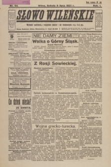 Słowo Wileńskie. R. 1, 1921, nr 54