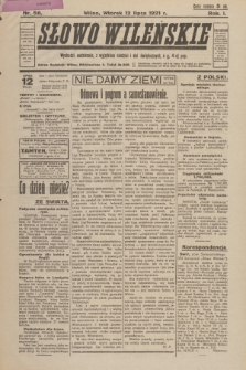 Słowo Wileńskie. R. 1, 1921, nr 56