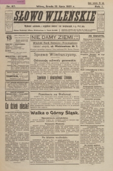 Słowo Wileńskie. R. 1, 1921, nr 57
