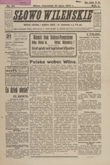 Słowo Wileńskie. R. 1, 1921, nr 64