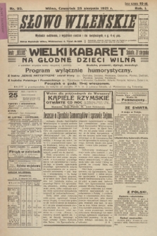 Słowo Wileńskie. R. 1, 1921, nr 93