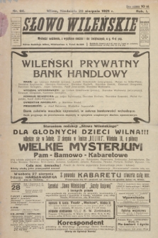 Słowo Wileńskie. R. 1, 1921, nr 96