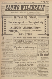Słowo Wileńskie. R. 1, 1921, nr 103