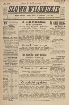 Słowo Wileńskie. R. 1, 1921, nr 109