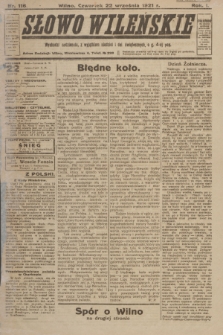 Słowo Wileńskie. R. 1, 1921, nr 116