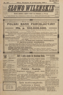 Słowo Wileńskie. R. 1, 1921, nr 137