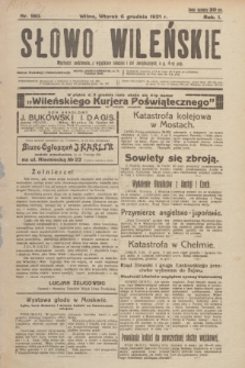 Słowo Wileńskie. R. 1, 1921, nr 160