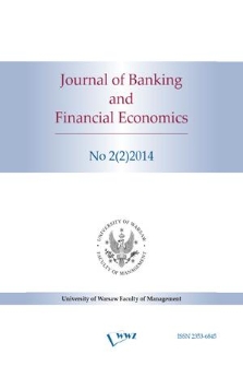 Journal of Banking and Financial Economics. 2014 no. 2