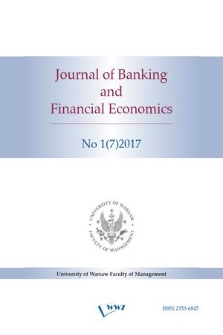 Journal of Banking and Financial Economics. 2017 no. 1