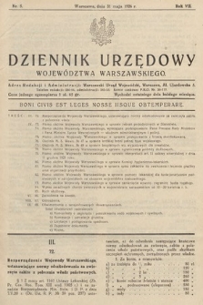 Dziennik Urzędowy Województwa Warszawskiego. 1926, nr 5