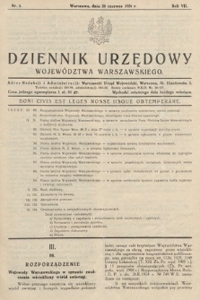 Dziennik Urzędowy Województwa Warszawskiego. 1926, nr 6