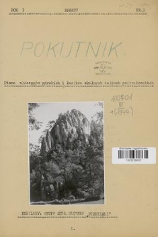 Pokutnik : pismo włóczęgów górskich i łazików skalnych dolinek podkrakowskich. R. 1, 1944, nr 1