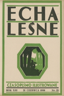 Echa Leśne : tygodnik ilustrowany : organ Związku Leśników R. P., Rodzina Leśnika i Przysposobienia Wojskowego Leśników. 1936, nr 25