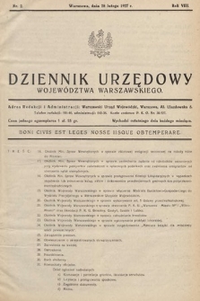 Dziennik Urzędowy Województwa Warszawskiego. 1927, nr 2