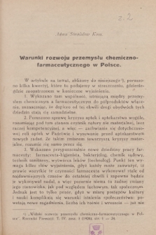 Roczniki Farmacji : organ Towarzystwa Popierania Nauk Farmaceutycznych „Lechicja”. T.4, 1926, z. [2]