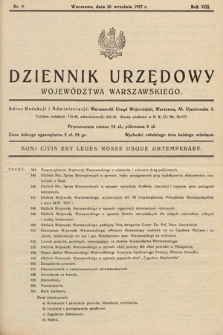 Dziennik Urzędowy Województwa Warszawskiego. 1927, nr 9