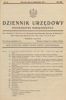 Dziennik Urzędowy Województwa Warszawskiego. 1927, nr 10