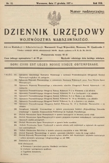 Dziennik Urzędowy Województwa Warszawskiego. 1927, nr 12