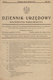 Dziennik Urzędowy Województwa Warszawskiego. 1927, nr 13