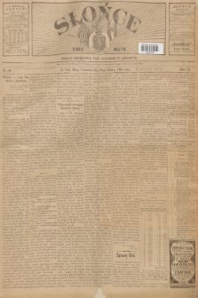 Słońce : organ urzędowy Unji Polskiej w Ameryce. R. 3, 1898, no. 10