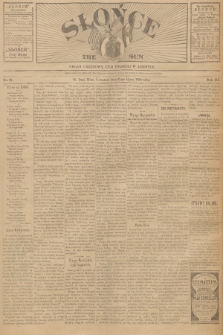 Słońce : organ urzędowy Unji Polskiej w Ameryce. R. 3, 1898, no. 29