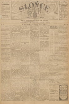 Słońce : organ urzędowy Unji Polskiej w Ameryce. R. 3, 1898, no. 32