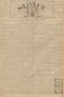 Słońce : organ urzędowy Unji Polskiej w Ameryce. R. 3, 1898, no. 37