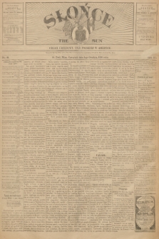 Słońce : organ urzędowy Unji Polskiej w Ameryce. R. 3, 1898, no. 48