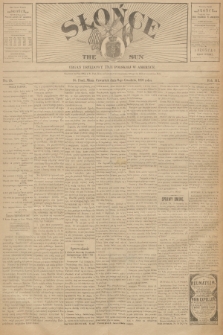 Słońce : organ urzędowy Unji Polskiej w Ameryce. R. 3, 1898, no. 49