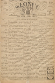 Słońce : organ urzędowy Unji Polskiej w Ameryce. R. 4, 1899, no. 4