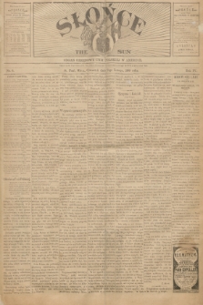 Słońce : organ urzędowy Unji Polskiej w Ameryce. R. 4, 1899, no. 6