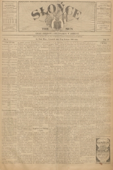 Słońce : organ urzędowy Unji Polskiej w Ameryce. R. 4, 1899, no. 8