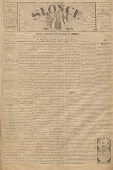 Słońce : organ urzędowy Unji Polskiej w Ameryce. R. 4, 1899, no. 10