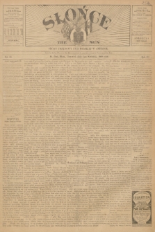 Słońce : organ urzędowy Unji Polskiej w Ameryce. R. 4, 1899, no. 14