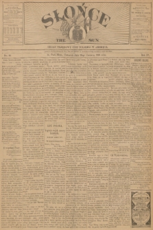 Słońce : organ urzędowy Unji Polskiej w Ameryce. R. 4, 1899, no. 26