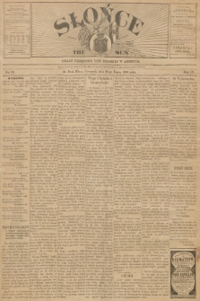 Słońce : organ urzędowy Unji Polskiej w Ameryce. R. 4, 1899, no. 29