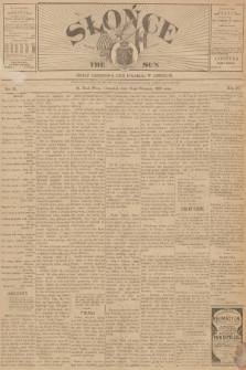 Słońce : organ urzędowy Unji Polskiej w Ameryce. R. 4, 1899, no. 35