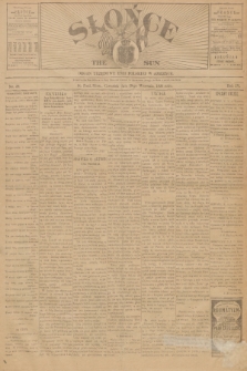 Słońce : organ urzędowy Unji Polskiej w Ameryce. R. 4, 1899, no. 39