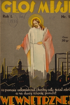 Głos Misji Wewnętrznej. R. 1, [1932], nr 1