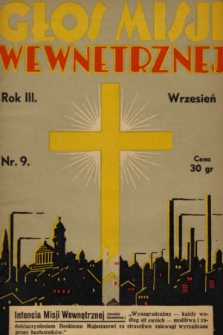 Głos Misji Wewnętrznej. R. 3, 1934, nr 9