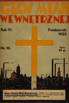 Głos Misji Wewnętrznej. R. 4, 1935, nr 10