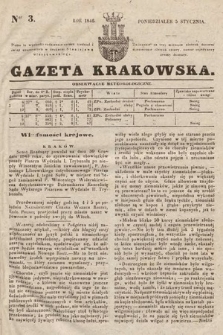 Gazeta Krakowska. 1846, nr 3