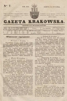 Gazeta Krakowska. 1846, nr 7
