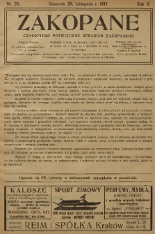 Zakopane : czasopismo poświęcone sprawom Zakopanego. R. 5, 1912, nr 26